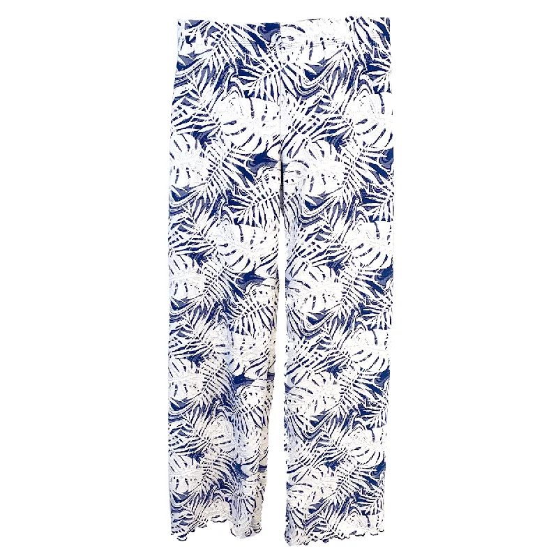 Warm Woolen Trousers for Cold Days-White Jacaranda Jacquard Knit Energy Pant