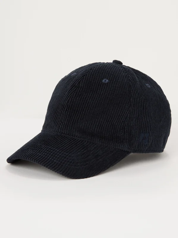 Simple Cotton Cap for Everyday Comfort-The Corduroy Dad Cap in Deep Blue