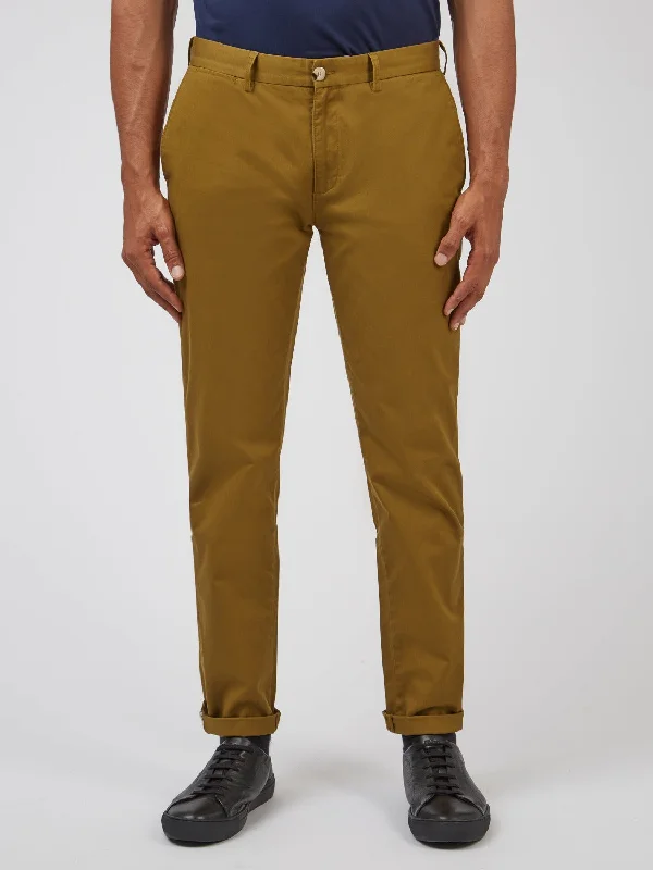 Stretchy High-Rise Pants for Comfortable Fit-Signature Slim Stretch Chino Pant - Bronze