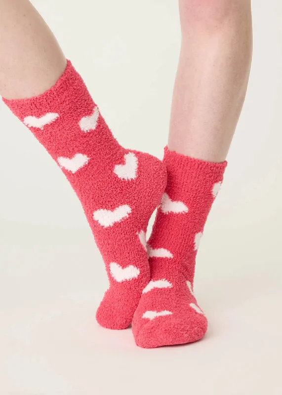 Retro Style Socks for a Vintage Look-Fun Socks - Ruby Red Hearts