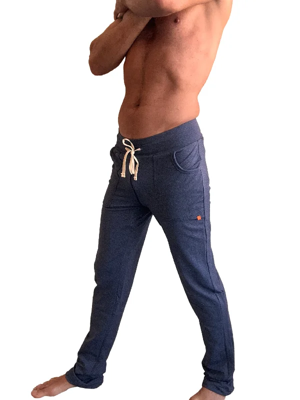 Stylish Leather Pants for Bold Fashion-PERFORMANCE-Premium Track & Lounge Sweat Pant (Navy Blue Heather)