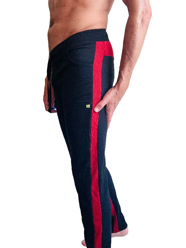 Trendy Harem Pants for Relaxed Look-Eco-Track & Yoga Sweat Pant (Black w/Cinnabar)