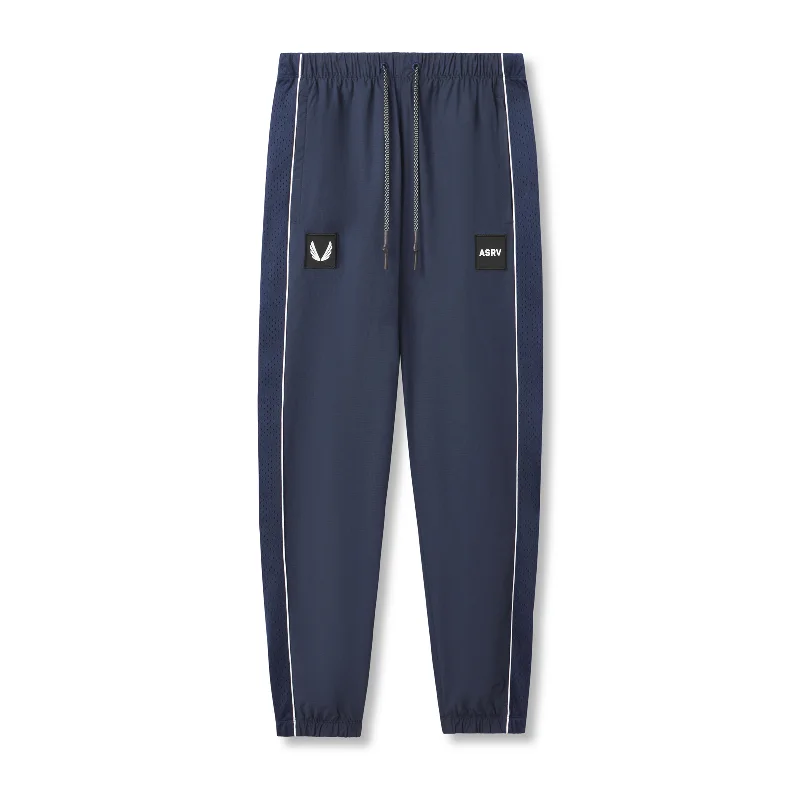 Functional Utility Pants for Outdoor Work-0796. Ripstop Oversized Track Pant - Navy "Patch"