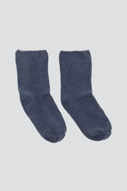 Lightweight Cotton Socks for Warm Weather-Fiba Blue Buckle Overankle Socks