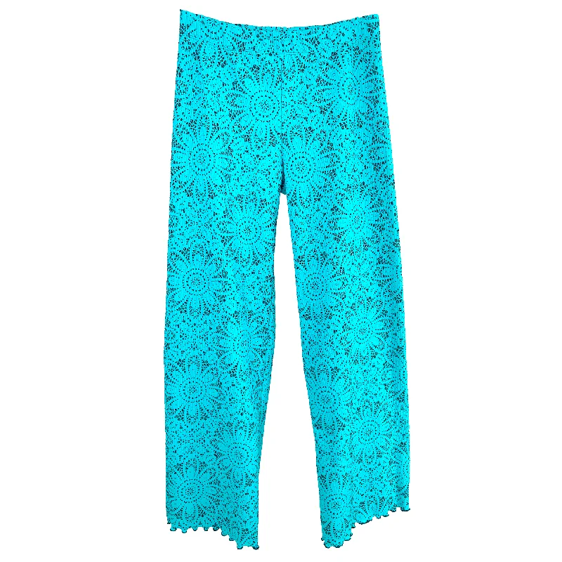 Stylish Tapered Pants for Modern Fashion-Blue Curacao Mara Jacquard Knit Energy Pant