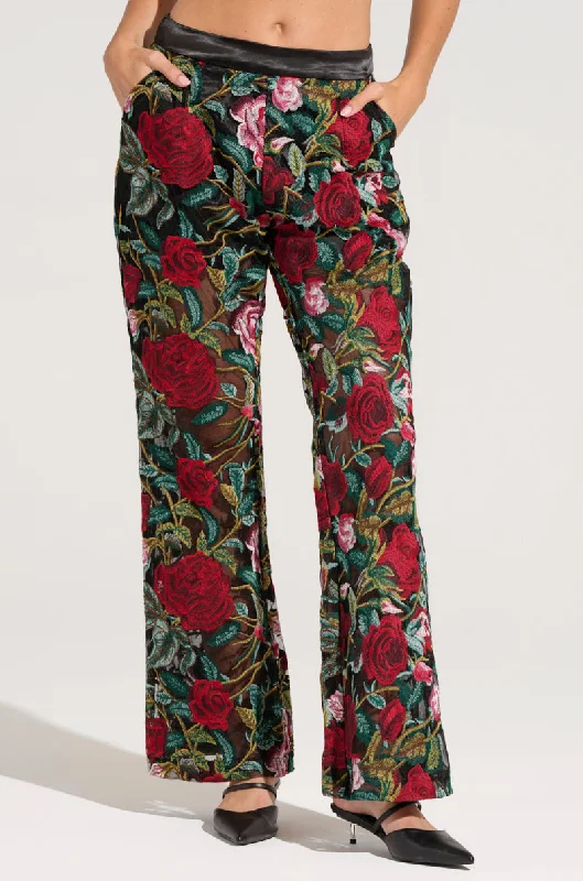 Flared Leg Jeans for Retro Look-EDEN LACE FLARE PANT