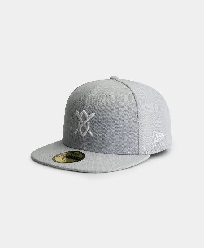 Premium Leather Hat for Luxury Look-Snow Grey Daily Paper x New Era 59FIFTY Fitted Cap