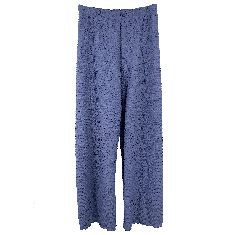 Comfortable Pajama Joggers for Relaxation-Blue Indigo Muira Jacquard Knit Energy Pant