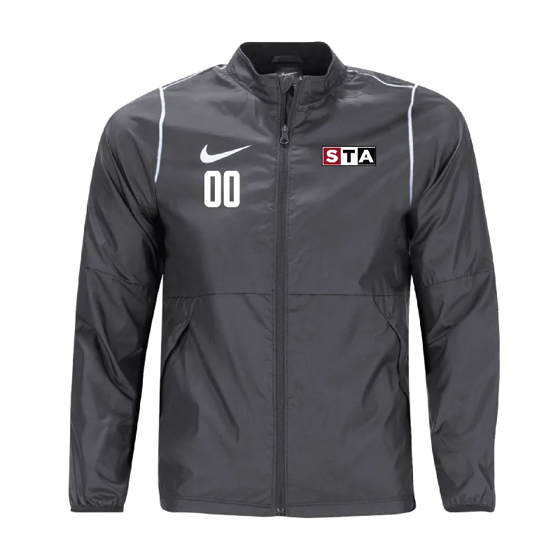 Reflective Jacket for Night Running and Safety-STA Mount Olive Premier Nike Park 20 Rain Jacket Grey