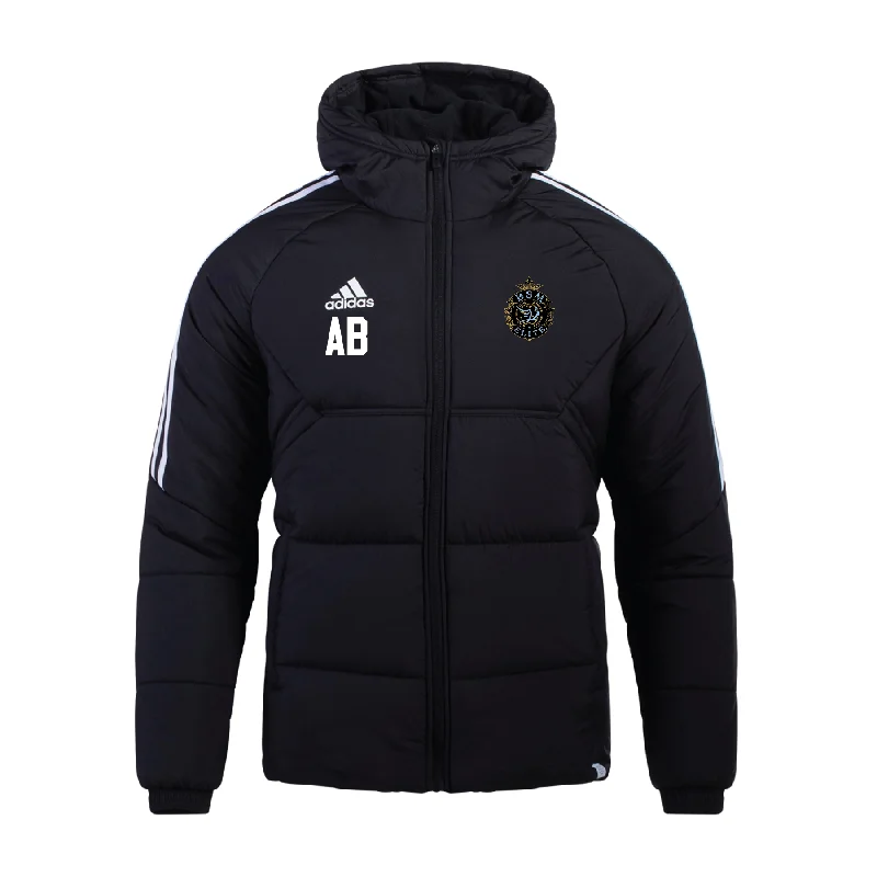 Reflective Jacket for Running and Cycling-BSM Elite Coaches adidas Condivo 22 Winter Jacket Black