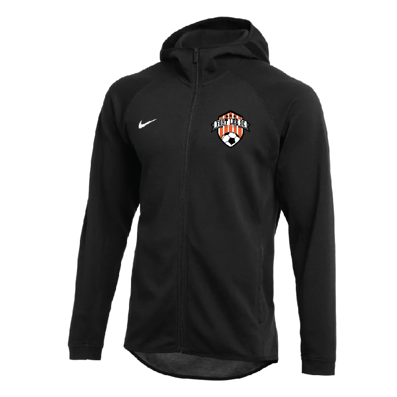 Heavy Duty Hoodie for Outdoor Workwear-Fort Lee SC FAN Nike Showtime Full-Zip Hoodie Black