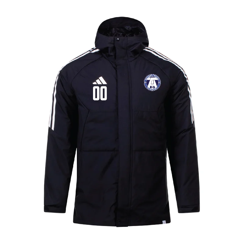 Zip-Up Hooded Jacket for Layering Style-FTA adidas Condivo 22 Stadium Parka Jacket Black