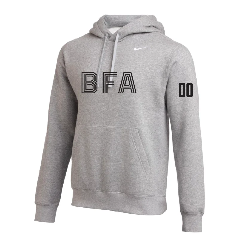 Soft Cotton Hooded Sweatshirt for Relaxed Style-BFA (Name) Nike Club Hoodie Grey