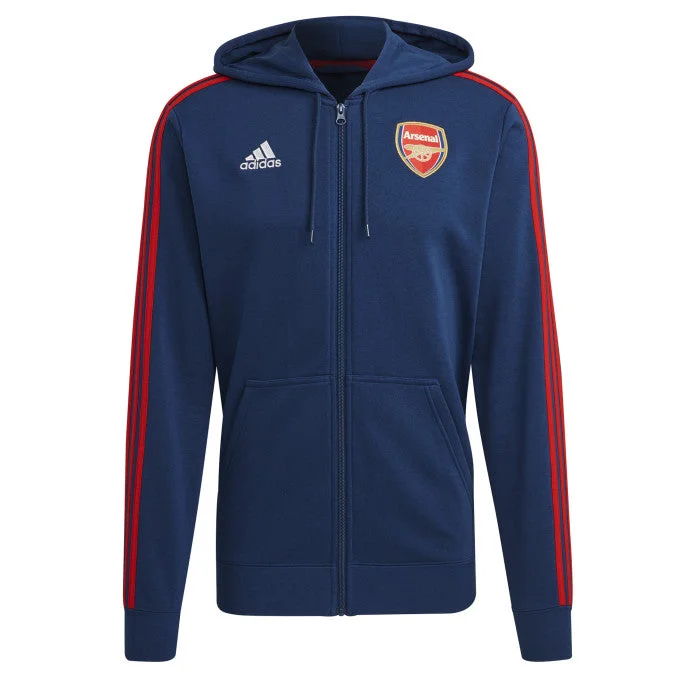 Lightweight Hoodie for Travel and Leisure-Adidas Arsenal 21/22 Full Zip Hoodie