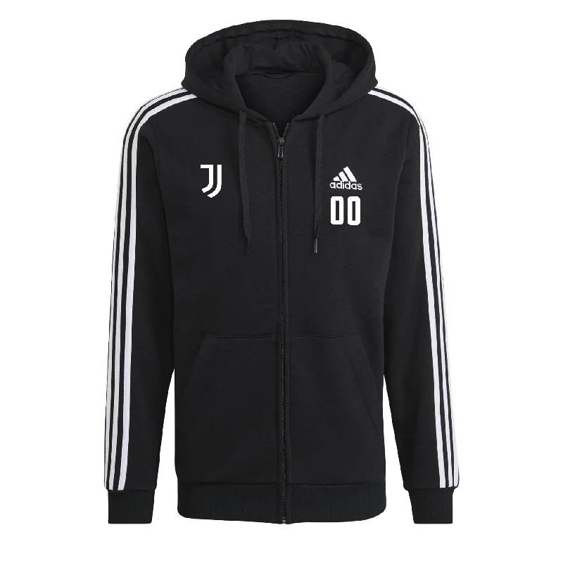 Soft Sherpa Hoodie for Extra Warmth-JAB Rhode Island - Adidas Three Stripe Fleece Hoodie - Black