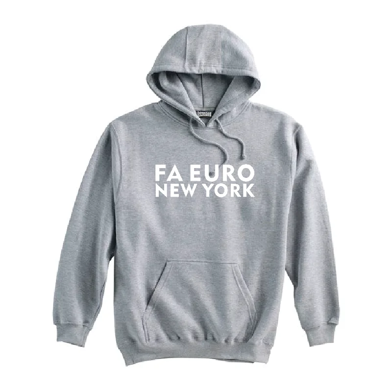 Personalized Hoodie for Custom Style-FA Euro New York FAN (Transfer) Pennant Super 10 Hoodie Grey