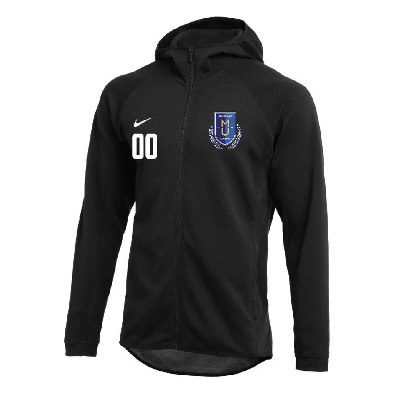 Soft Cotton Blend Hoodie for Extra Comfort-Montclair United Nike Showtime Full-Zip Hoodie Black