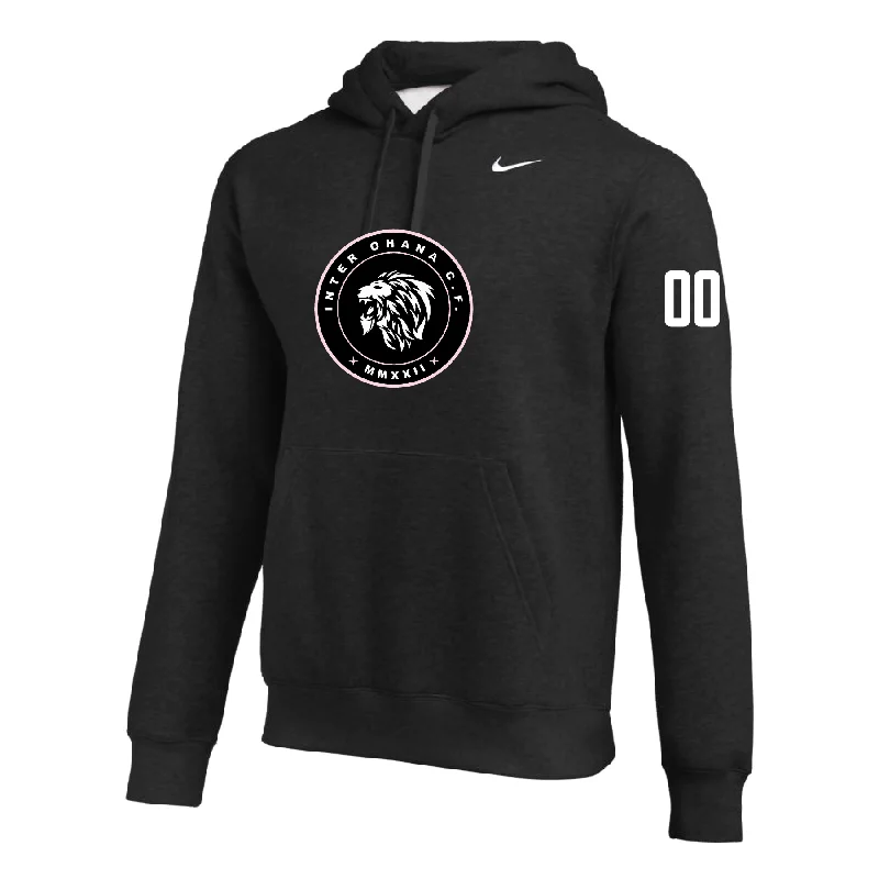 High-Neck Hoodie for Extra Warmth-Inter Ohana Travel (Logo) Nike Club Hoodie Black