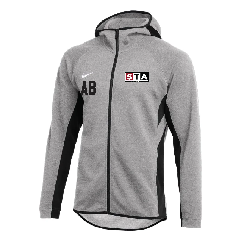 Soft Sherpa Hoodie for Extra Warmth-STA Girls Academy Nike Showtime Full-Zip Hoodie Grey