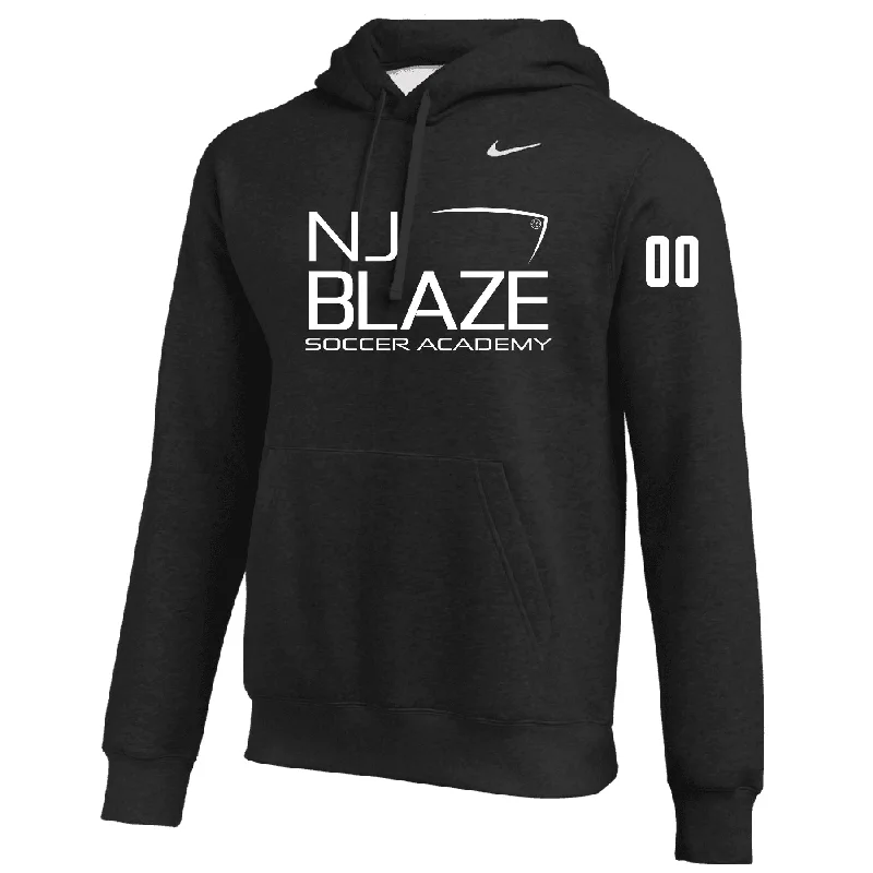 Zip-Up Hoodie for Easy on-the-Go Wear-NJ Blaze Nike Club Hoodie Black