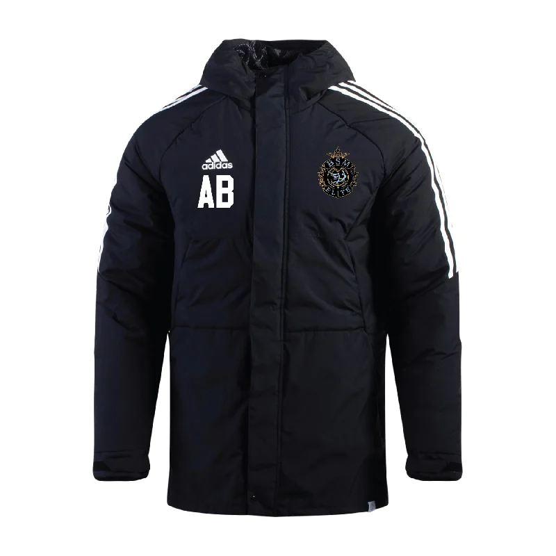 Waterproof Outdoor Jacket for All-Weather Protection-BSM Elite Coaches adidas Condivo 22 Stadium Parka Jacket Black