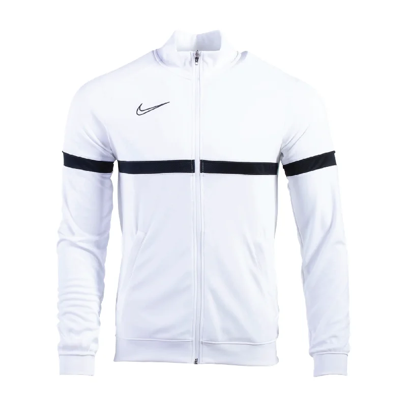 Waterproof Running Jacket for Athletes-Nike Dry Academy 21 Track Jacket White