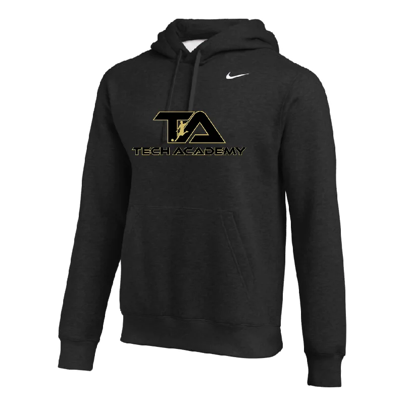 Athletic Zip Hoodie for Gym and Sports-Tech Academy Nike Club Hoodie Black