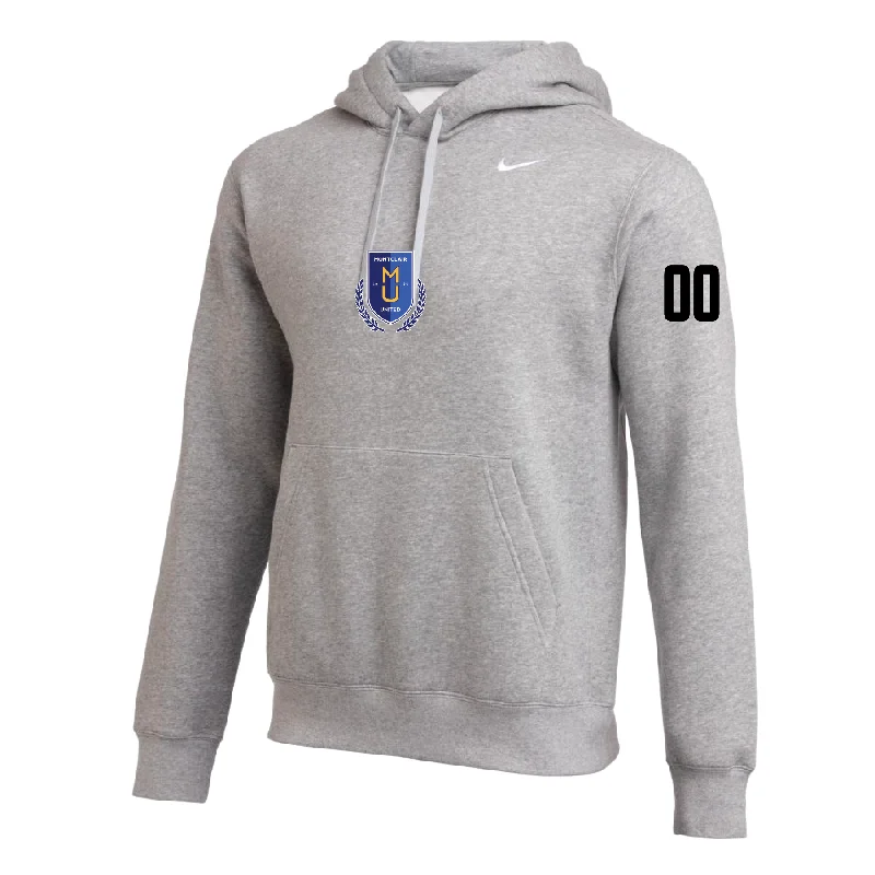 Athletic-Fit Hoodie for Sports and Fitness-Montclair United (Patch) Nike Club Hoodie Grey