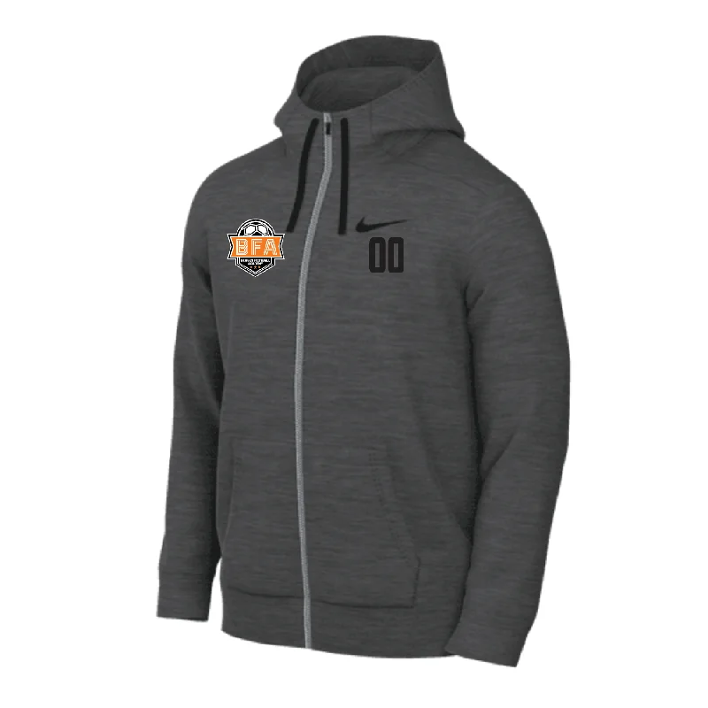 Casual Zip-Up Hoodie for Everyday Wear-BFA Nike Fleece Full-Zip Hoodie Grey