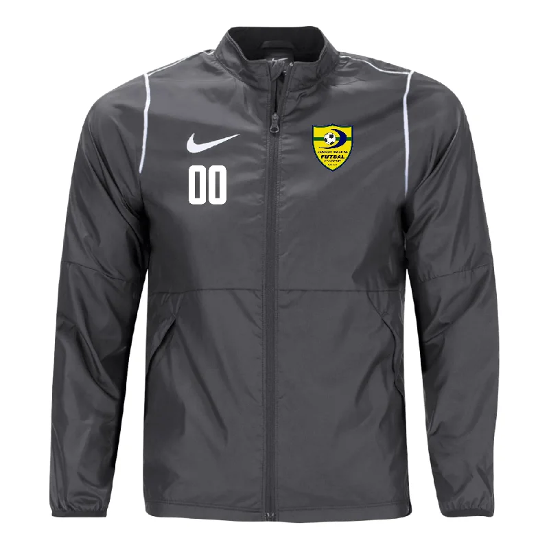 Waterproof Rain Jacket for Wet Conditions-DCFA Nike Park 20 Rain Jacket Grey