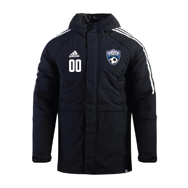 Stylish Peacoat Jacket for Cold Weather Fashion-PASCO Wolfpack adidas Condivo 22 Stadium Parka Jacket Black