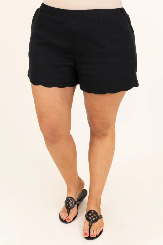 Colorful Chino Shorts for Fun Summer Wear-Feel For You Shorts, Black