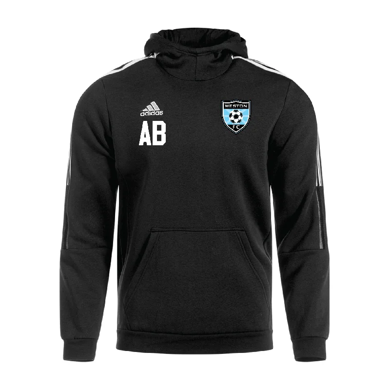 Cozy Winter Hoodie for Chilly Days-Weston FC Girls Premier adidas Tiro 21 Hoodie Black