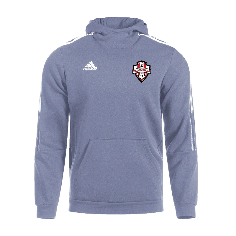 Functional Workout Hoodie for Athletes-Bloomfield SC FAN adidas Tiro 21 Hoodie Grey