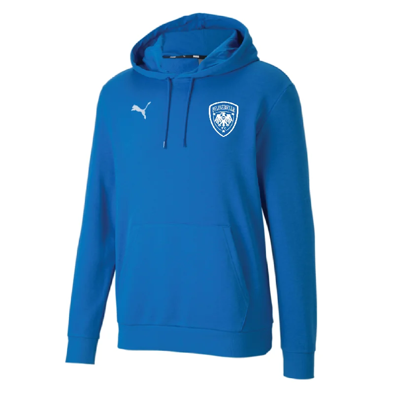 Retro Hoodie for Vintage Sportswear Look-Pflugerville FC FAN Puma Team Goal Casuals Hoodie Electric Blue