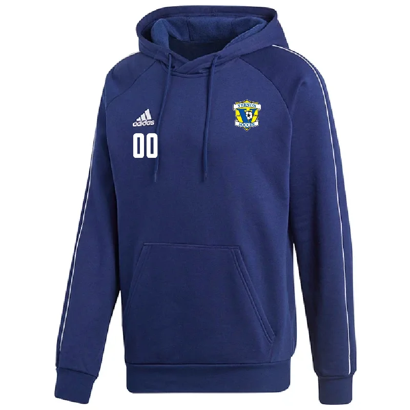 Athletic Hooded Sweatshirt for Gym Workouts-Vernon SC adidas Core 18 Hoodie Navy