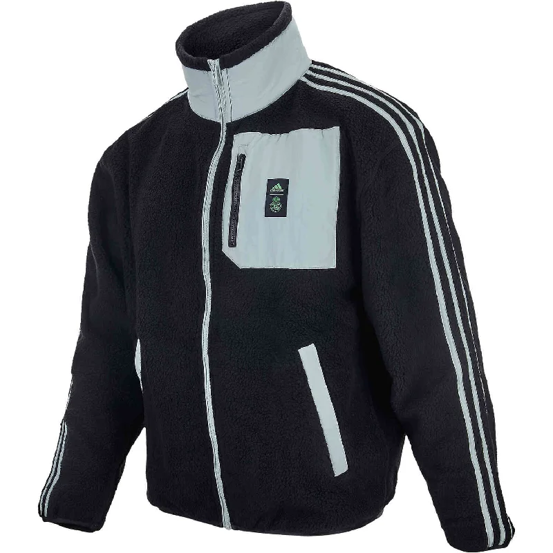 Water-Resistant Outdoor Jacket for Hikers-Men's adidas Real Madrid Fleece Jacket