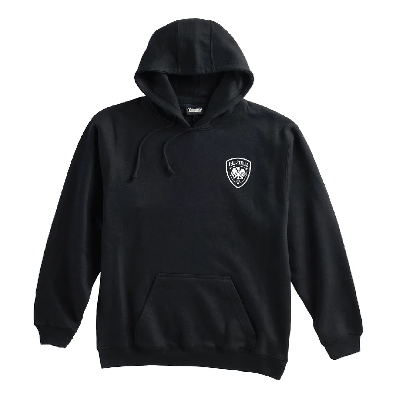 Cozy Pullover Hoodie for Relaxing at Home-Pflugerville FC FAN (Patch) Pennant Super 10 Hoodie Black