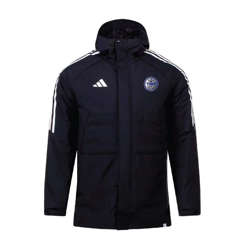 Reflective Jacket for Night Running and Safety-TSF Academy FAN adidas Condivo 22 Stadium Parka Jacket Black