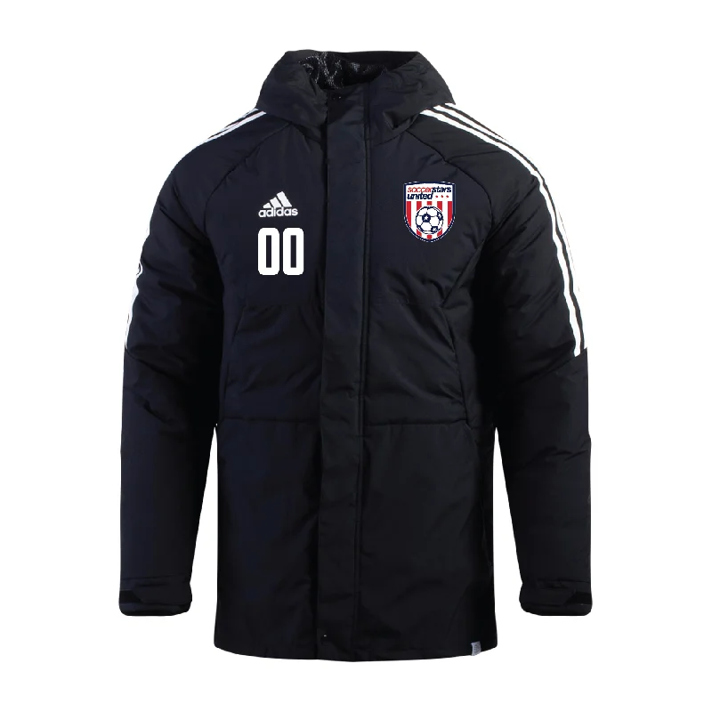 Reflective Jacket for Running and Cycling-Soccer Stars United New York adidas Condivo 22 Stadium Parka Jacket Black