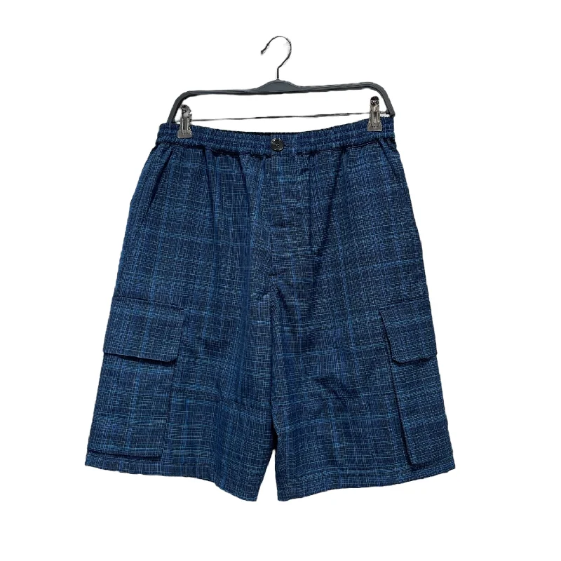 Lightweight Linen Shorts for Breezy Comfort-MARNI/Shorts/48/Wool/BLU/Plaid/