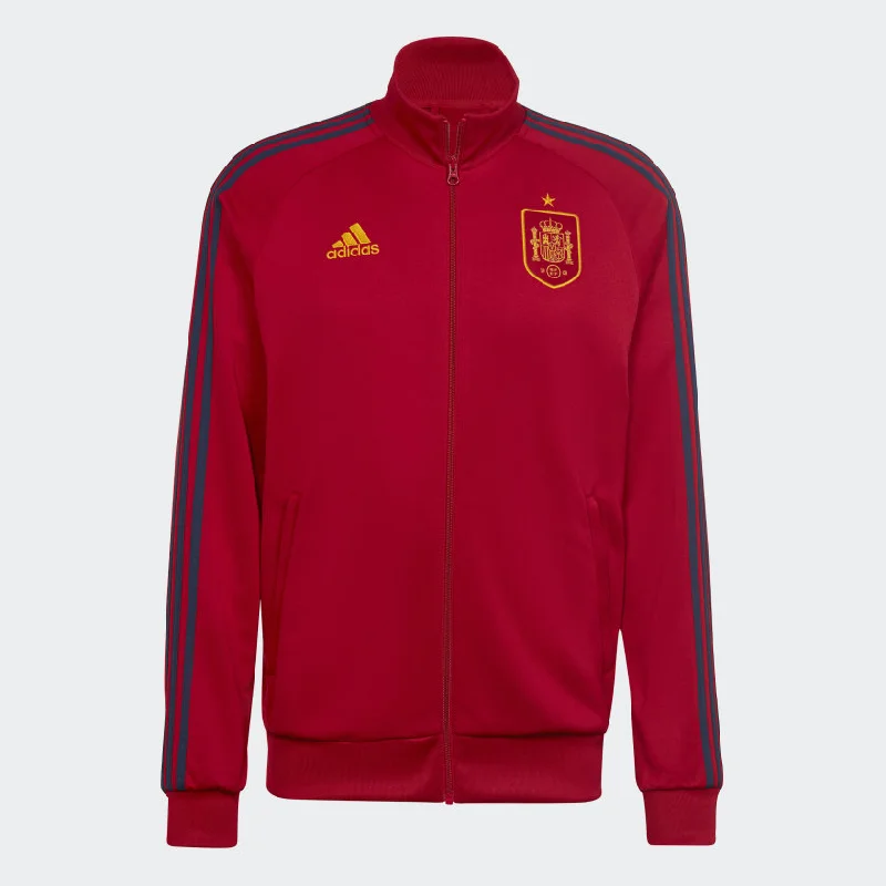 Zip-Up Sports Jacket for Workout Sessions-Men's adidas Spain Three Stripe Track Jacket