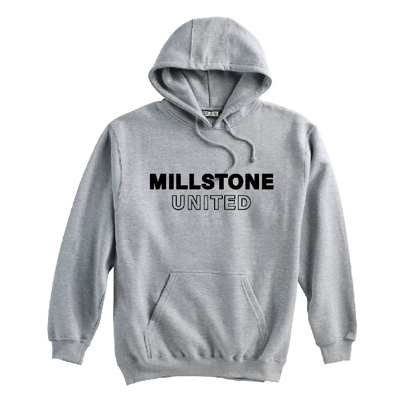 Cozy Pullover Hoodie for Relaxing at Home-Millstone United (Club Name) Pennant Super 10 Hoodie Grey