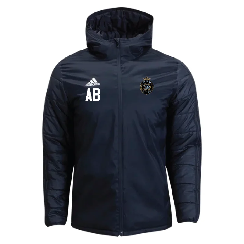 Cozy Cardigan Jacket for Layered Looks-BSM Elite Coaches adidas Core 18 Winter Jacket Black