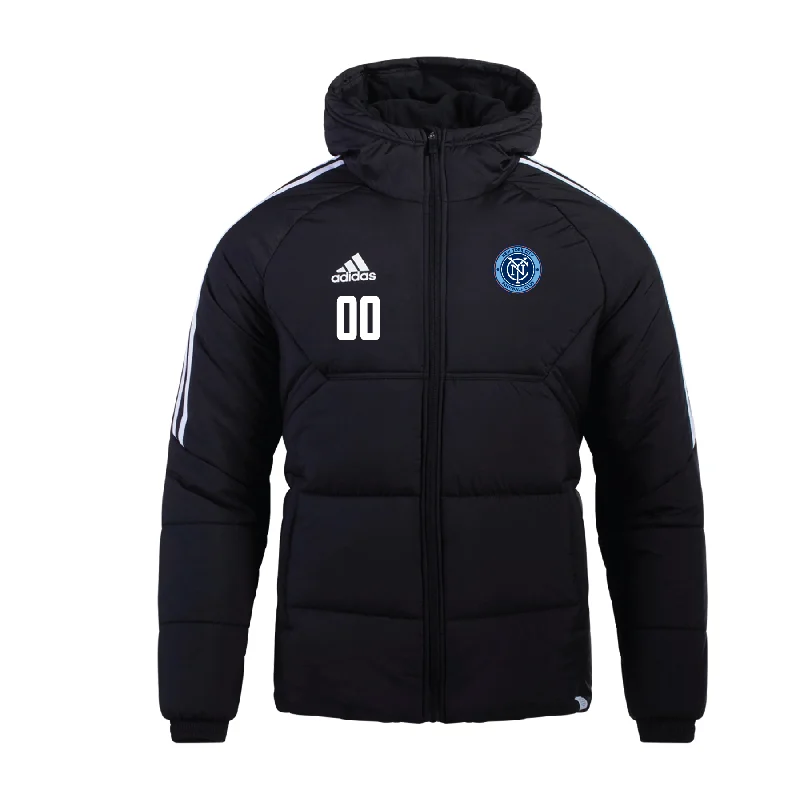 Soft Cotton Hoodie Jacket for Casual Outfits-NYCFC Girls Program adidas Condivo 22 Winter Jacket Black