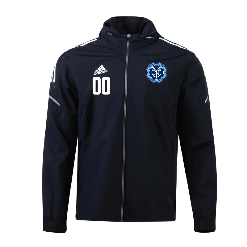 Cozy Sherpa Jacket for Cold Weather Comfort-NYCFC Girls Program adidas Condivo 21 All Weather Jacket Black/White