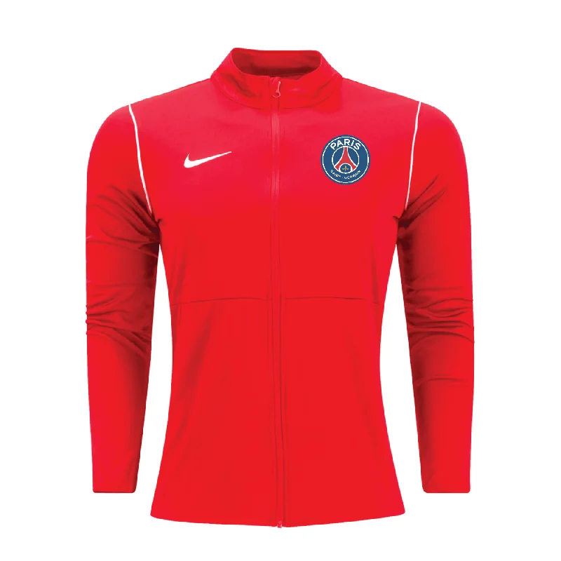 Bomber Style Jacket for Streetwear Fashion-PSG Coaches Nike Park 20 Track Jacket Red