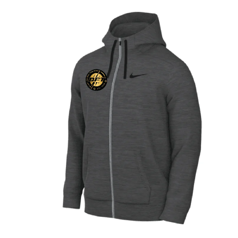 Soft Pullover Hoodie for Cold Weather Style-Beast Futbol Training Nike Fleece Full-Zip Hoodie Grey