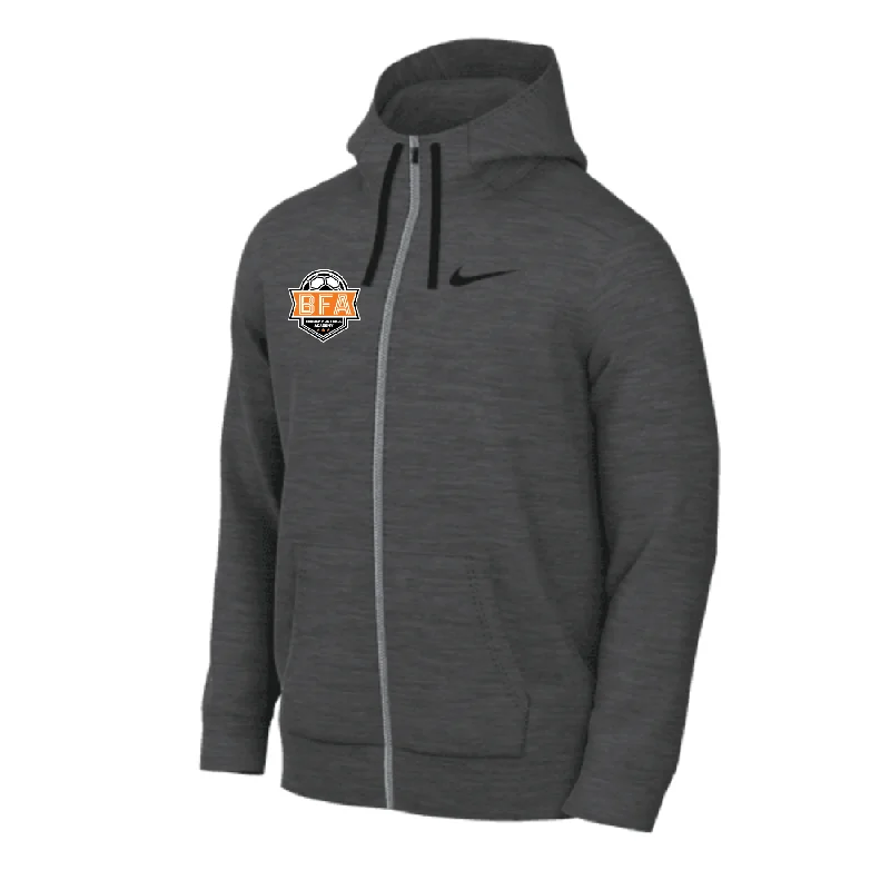 High-Quality Performance Hoodie for Fitness Enthusiasts-BFA FAN Nike Fleece Full-Zip Hoodie Grey