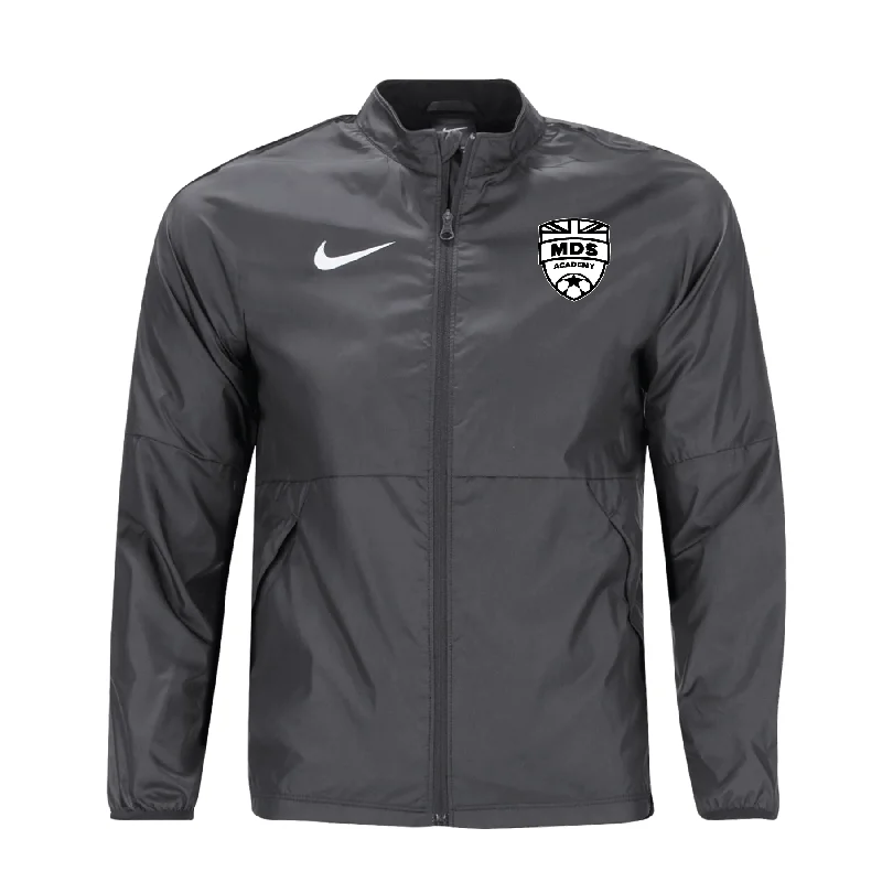 Waterproof Rain Jacket for Wet Conditions-MDS Academy Nike Park 20 Rain Jacket Grey